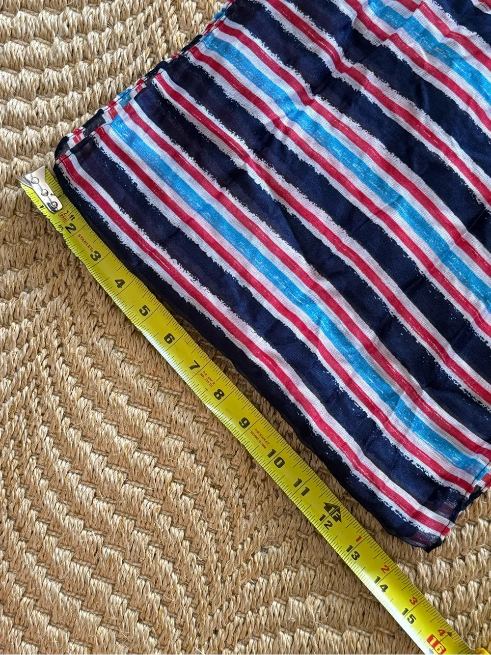 Lightweight Women's Striped & Coral Scarves - Pink Blue Navy Teal Set of 2